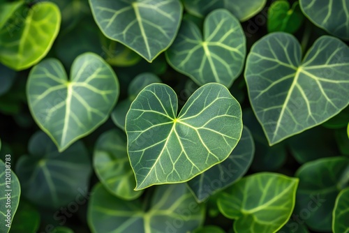 green leaves copy space