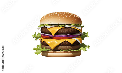 Realistic vector burger