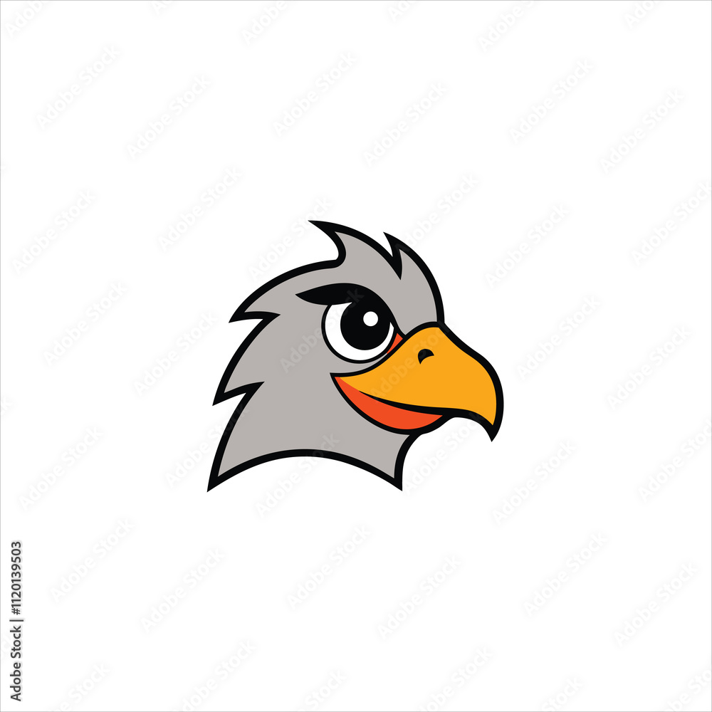 Obraz premium Dynamic Hawk Head Cartoon Illustration in Vector Format
