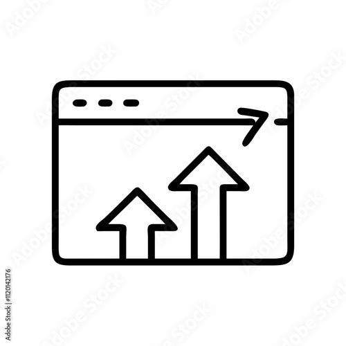 Web Traffic Icon Vector for SEO and Digital Analytics