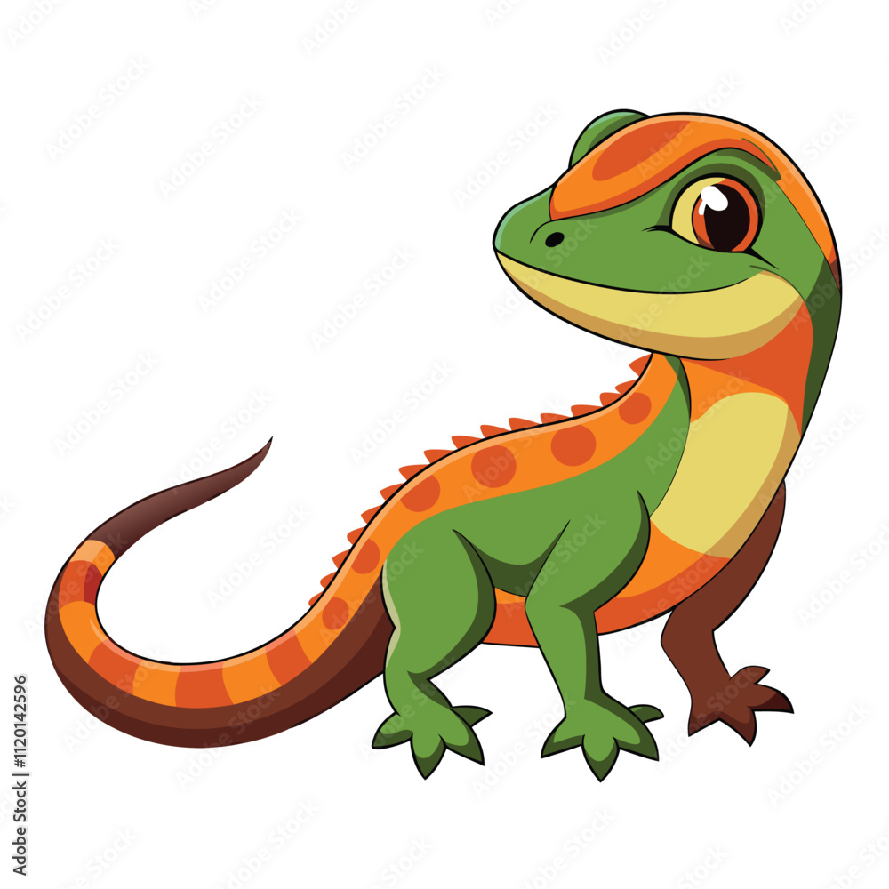 Fototapeta premium lizard--white-background.eps