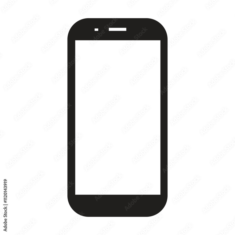 smartphone with blank white screen isolated on white background. vector illustration smartphone with blank white screen isolated on white background. vector illustration