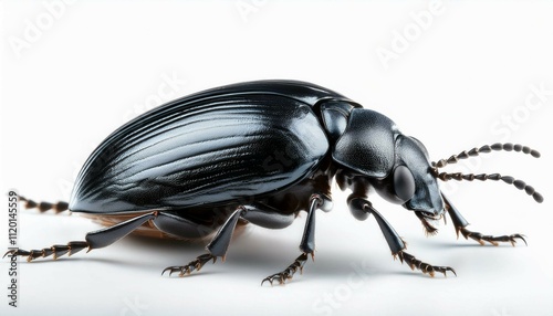 black beetle isolated on white