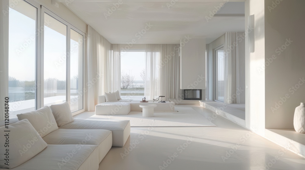 Fototapeta premium elegant minimalist home interior