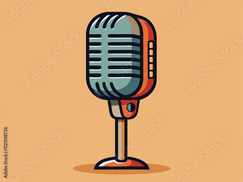of-isolated-retro--vintage-microphone--.eps