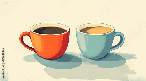 Two cups of coffee