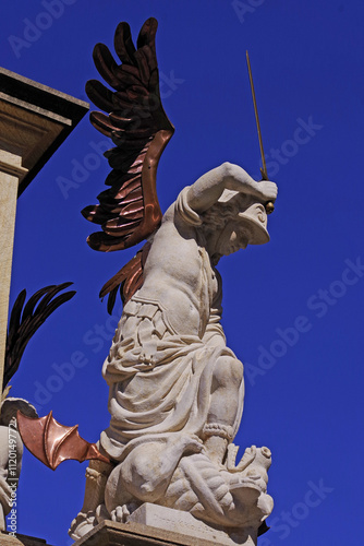 Statue of angel, Old Town Square, Prague, Czech Republic photo