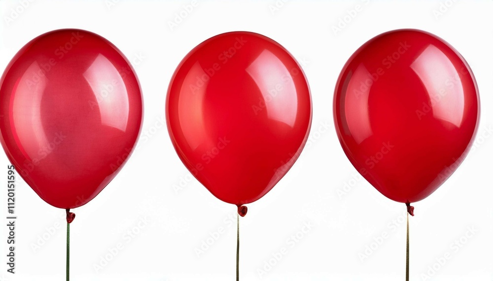 red balloons isolated on white red balloons isolated on white