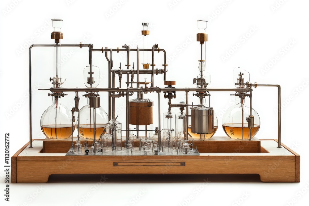 distillation apparatus white background