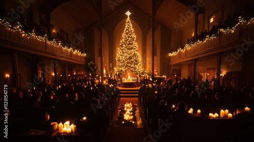 Wallpaper Mural Moody Atmosphere For Christmas Inside The Church Torontodigital.ca