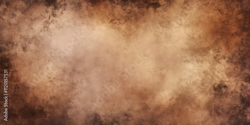 Vintage and rustic design with mottled colors and dark border on a brown grunge background texture