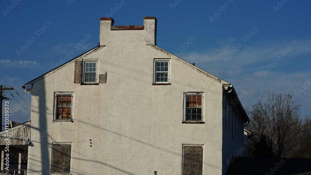 The houses view located in the USA town or countryside
