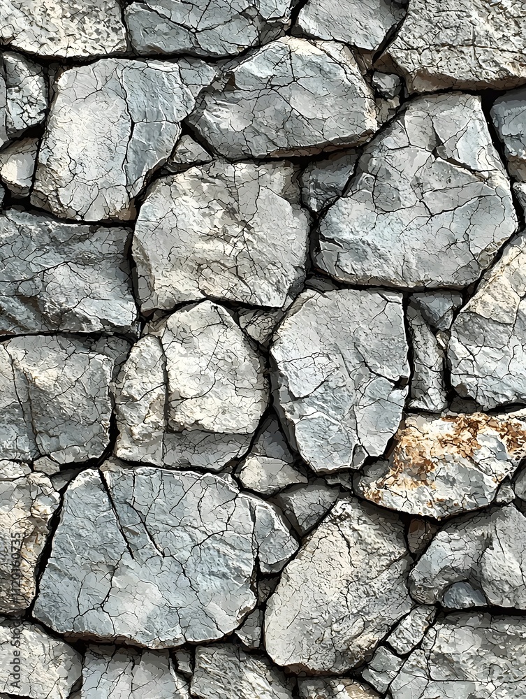 Close-up of a textured stone wall showcasing various sizes of gray and cracked stones, creating a rough yet visually appealing natural pattern. Close-up of a textured stone wall showcasing various sizes of gray and cracked stones, creating a rough yet visually appealing natural pattern.