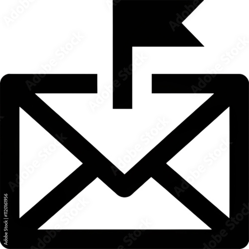 black arrow isolated on white