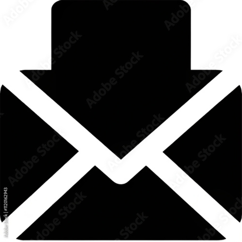 black arrow isolated on white