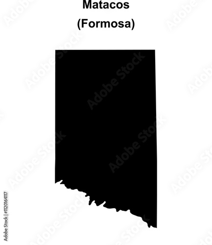 Matacos department (Formosa) blank outline map