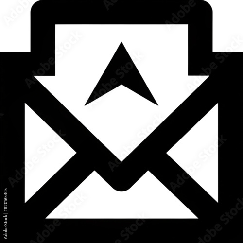 black arrow isolated on white