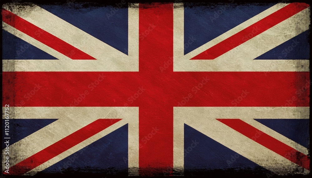 Fototapeta premium Old vintage UK flag
