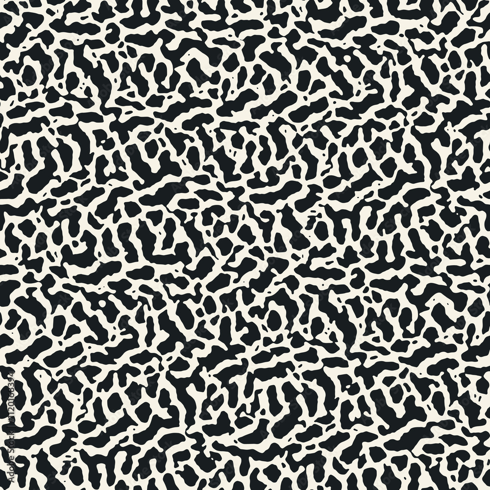 Black And White Mottled Jungle Camouflage Pattern Black And White Mottled Jungle Camouflage Pattern