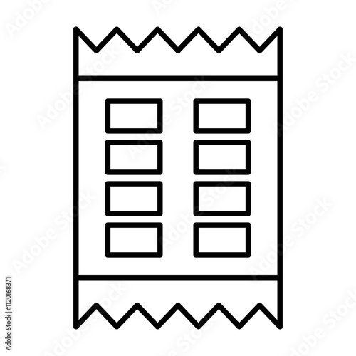 Food Rations Vector Line Icon Design