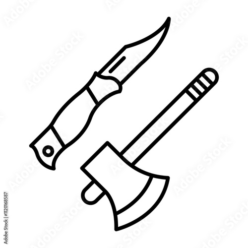 Selfdefense Tool Vector Line Icon Design