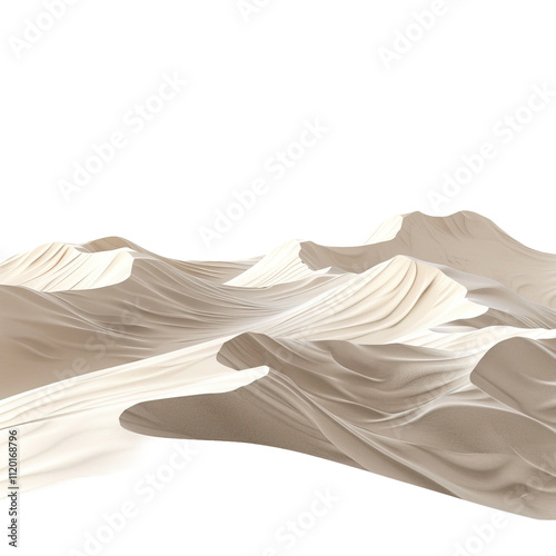 3d rendering for landscape concept Realistic sand on transparent or white background png