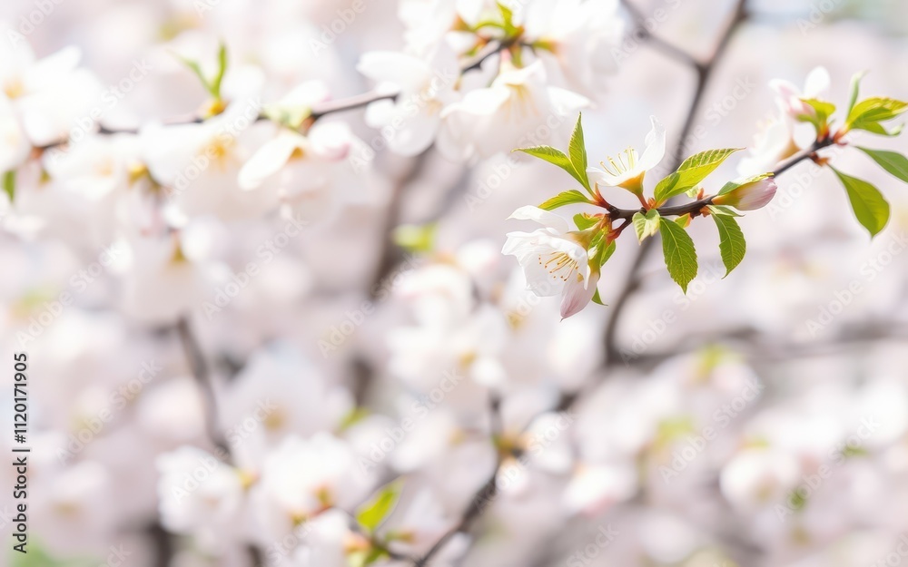 Cherry blossoms bloom in a serene park during spring, showcasing nature's beauty and vitality Cherry blossoms bloom in a serene park during spring, showcasing nature's beauty and vitality