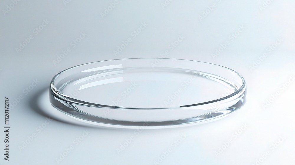 Clear Minimalist Concave Surface with Smooth Reflection on White Clear Minimalist Concave Surface with Smooth Reflection on White