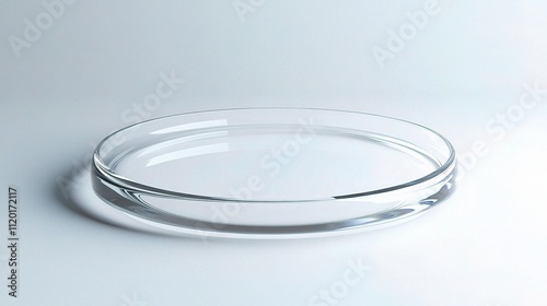 Clear Minimalist Concave Surface with Smooth Reflection on White