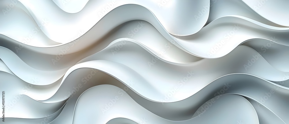 An abstract wave pattern featuring smooth, flowing lines in shades of white and light gray, creating a sense of movement and tranquility. An abstract wave pattern featuring smooth, flowing lines in shades of white and light gray, creating a sense of movement and tranquility.