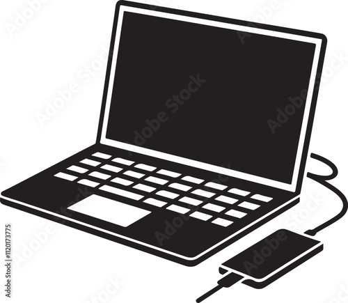 laptop sideview icon image vector illustration design