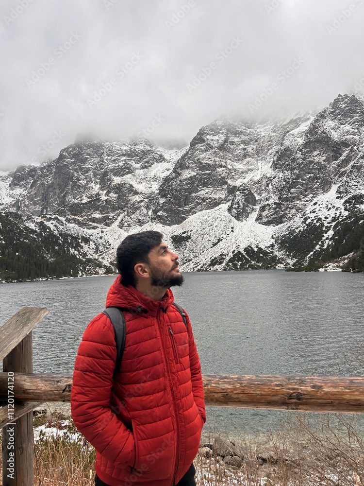 Fototapeta premium Chasing Serenity: Hiking Adventures at Morskie Oko, Zakopane