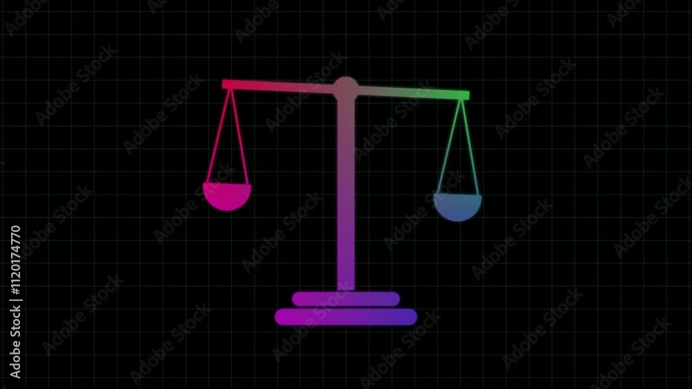 Scale animation icon. Scales of justice, fairness, equality and symbolizing. Scale animation icon. Scales of justice, fairness, equality and symbolizing.