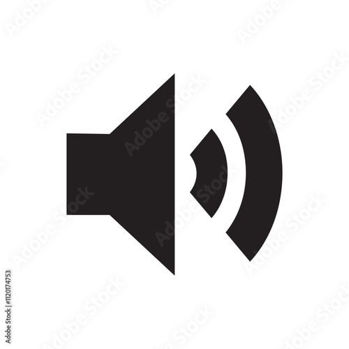 Sound volume icon flat design. Volume symbol isolated, speaker sign, audio. Vector illustration