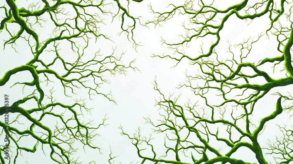 Obraz premium Intricate Tree Branches Against a Cloudy Sky