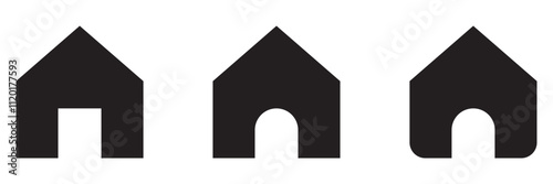 Home icon set. Home icons isolated on white background.