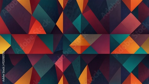 Abstract colorful geometric pattern with sharp triangular shapes