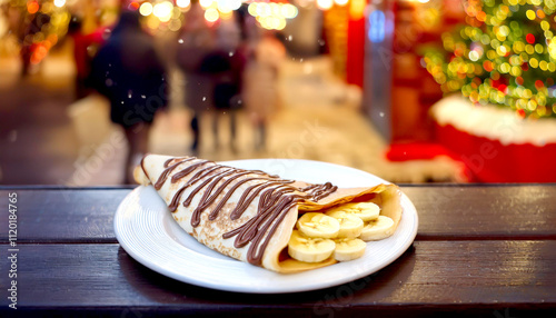 Crepe auf dem Weihnachtsmarkt  photo