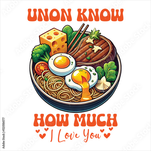 unon know how much i love you  Funny Valentine's Puns T Shirt Design