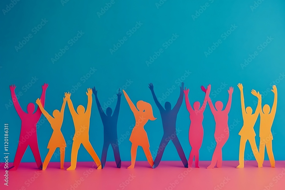 Joyful Paper People Network Connection Joyful Paper People Network Connection