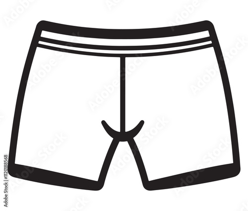 Hand drawn illustration of underwear, Icon collection underwear isolated on white background