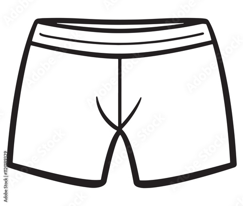 Hand drawn illustration of underwear, Icon collection underwear isolated on white background