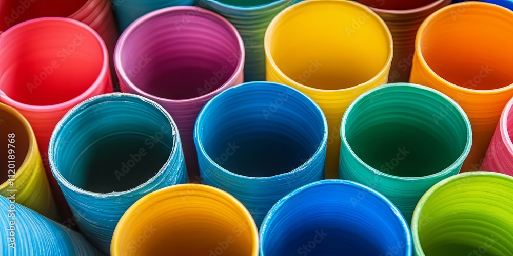 Colorful Plastic Tubes Abstract Pattern Colorful Plastic Tubes Abstract Pattern