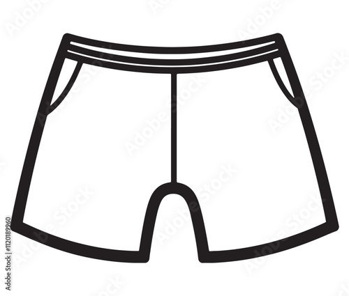 Hand drawn illustration of underwear, Icon collection underwear isolated on white background