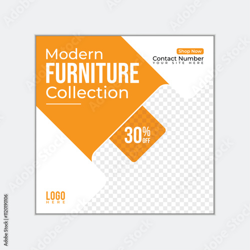 Innovative Furniture for Modern Homes A modern furniture sale social media banner or Instagram post