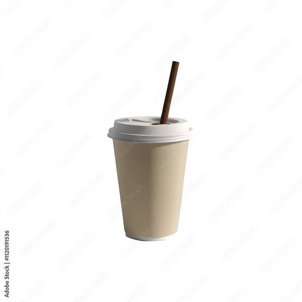 Isolated Coffee Cup on Transparent Background.