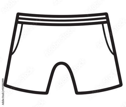 Hand drawn illustration of underwear, Icon collection underwear isolated on white background