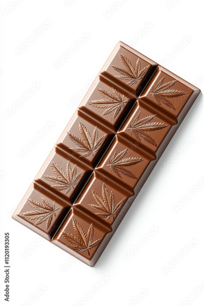 Obraz premium Cozy cannabis-infused chocolate bar an artisan bakery delight