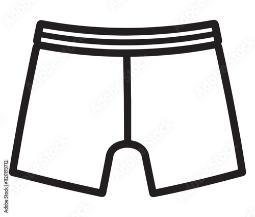 Hand drawn illustration of underwear, Icon collection underwear isolated on white background