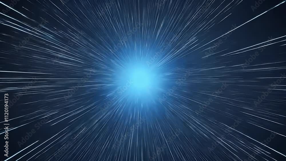 blue abstract radial geometric effect flow lines tunnel star motion explosion data beam blast boom bright burst center video